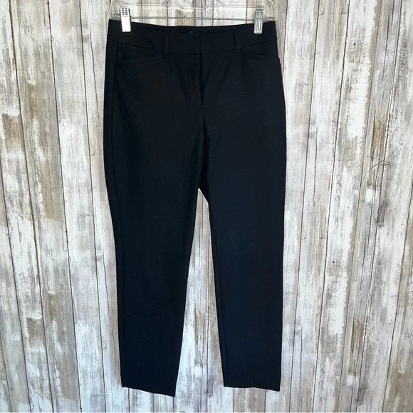 White House Black Market The Slim Skinny Black Ankle Length Pants Women’s 0 - Picture 1 of 7